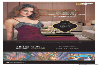 Sales lounge & show flat now open at Platinum Vogue in Andheri West, Mumbai